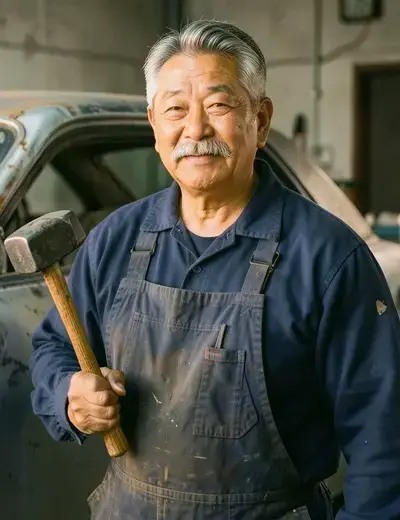 鈑金担当の整備士